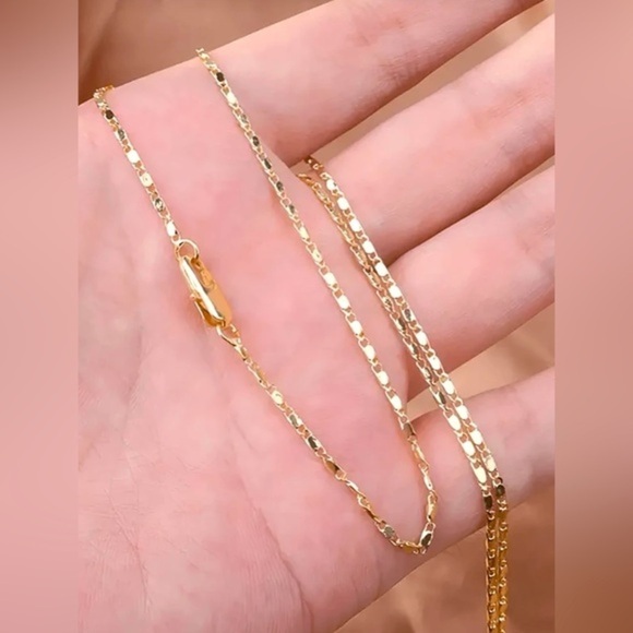 Jewelry - 14K Gold Italian 2MM Flat Chain - 20”